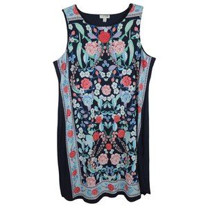 Charter Club woman's slimming shift dress size XL Blue Floral Jersey Knit.